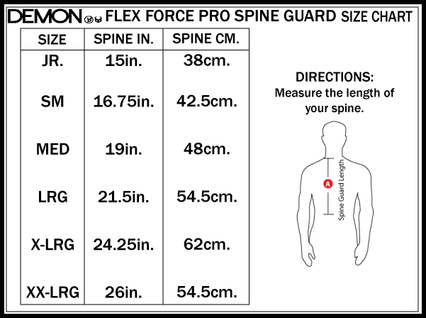 FFProSpineSizeChart