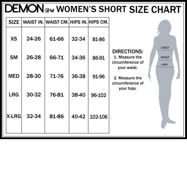 WmnShrtSizeChart