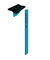 F-One Alu mast + Mast Top Plate Blauw 75