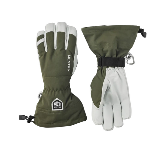 Hestra Dames Handschoenen Heli Ski Olive & Offwhite  - afb. 1