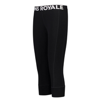 Mons Royale thermo 3/4 pant voor dames, Cascade zwart