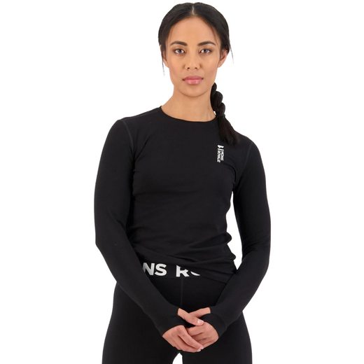 Mons Royale thermo long sleeve dames shirt, Cascade zwart - afb. 2