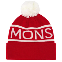 Mons Royale Pom Pom beanie, unisex Rood