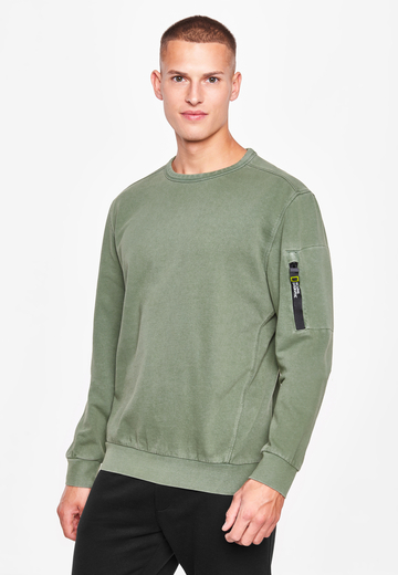 National Geographic Heren Trui Dyed Crewneck Agave Green - afb. 1