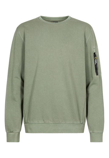 National Geographic Heren Trui Dyed Crewneck Agave Green - afb. 4
