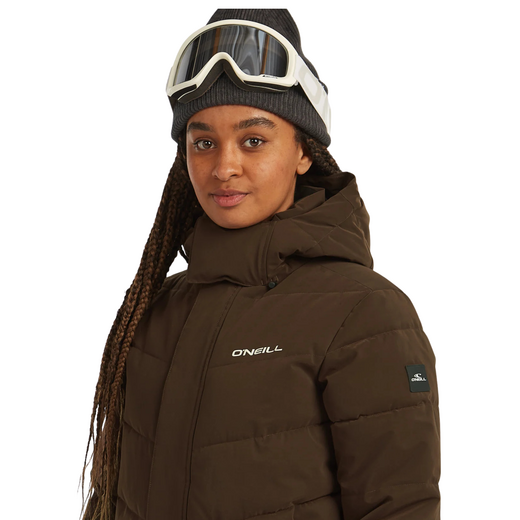 O'Neill dames ski jas Hybrid puffer coffee bean  - afb. 3