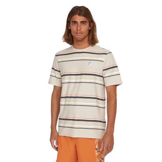 O'Neill T-Shirt Heren O'riginals Stripe Beige Originals Retro Stripe - afb. 1