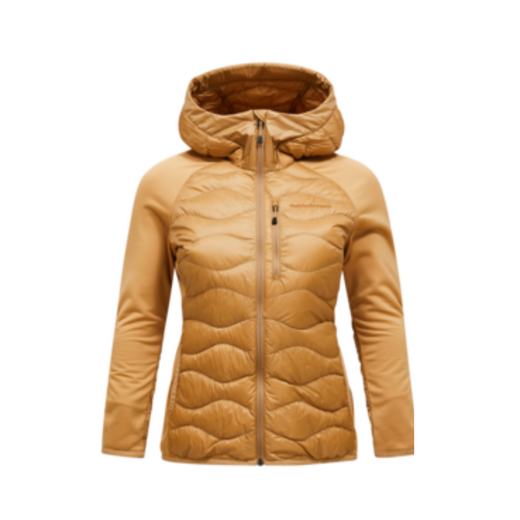 Peak Performance Dames Helium Down Hybrid Hood Jas Sierra Sand - afb. 1