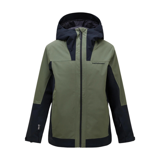 Peak Performance Heren Rider Tech Insulated Jacket Zwart, Groen - afb. 1