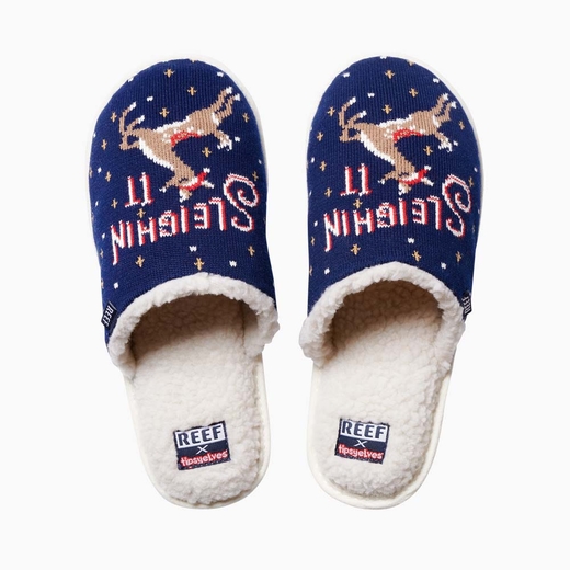 Reef Dames Pantoffel X Tipsy Elves Sleighin' It - afb. 1