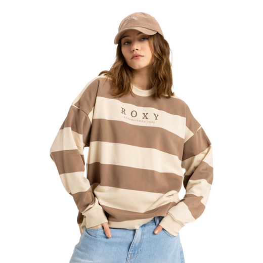 Roxy Strictly Stripe Sweater Dames Bruin - afb. 2