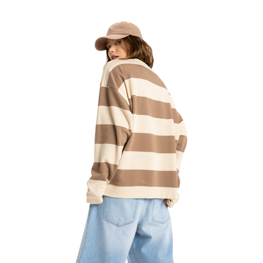 Roxy Strictly Stripe Sweater Dames Bruin - afb. 3