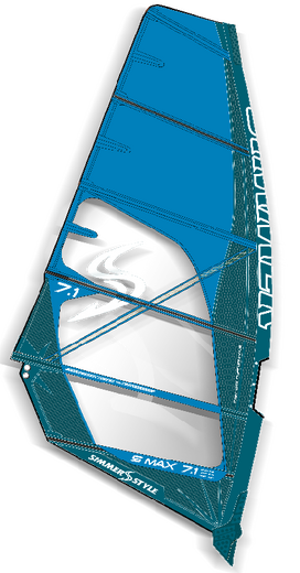 Simmer  SMax Windsurfzeil 2021 Blauw - afb. 1
