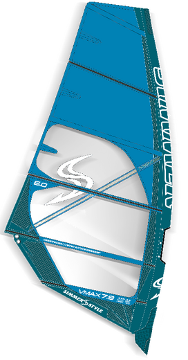 Simmer VMax Windsurfzeil 2021 Petrol Blue - afb. 1