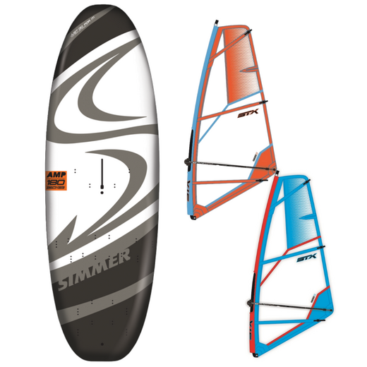 Simmer Windsurfset AMP i.c.m. STX Power Kid Tuigage 160 - afb. 1