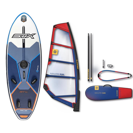 STX  Inflatable iWindsurf met Unifiber Evolution Tuigage Blue/Orange - afb. 1