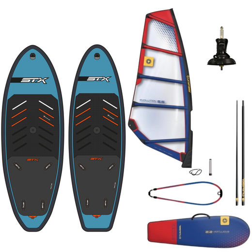 STX Windsurfboard Inflatable Windsurfer RS & Unifiber Evolution Tuigage - afb. 1