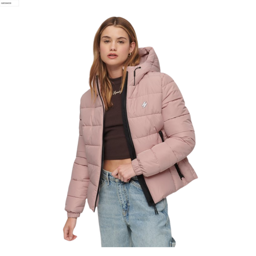 Superdry Dames Jas Hooded Puffer Vintage Blush - afb. 2