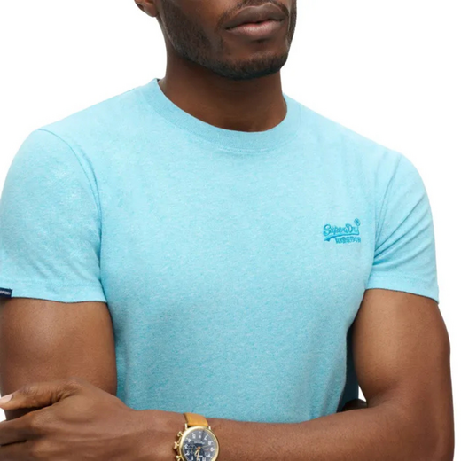 Superdry Essential Logo Embroidered Tee Turquoise  - afb. 3