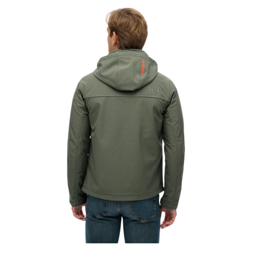 Superdry Heren Jas Hooded Soft Shell Trekker Grey Olive - afb. 3