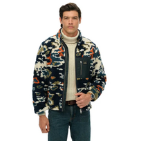 Superdry Heren Printed Fleece Zip Thru