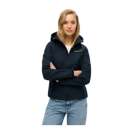 Superdry Hooded Classic Trekker Jacket Dames Dark Navy - afb. 1