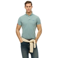 Superdry Vintage Destroy Polo Licht Blauw